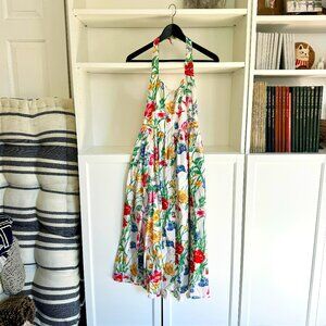 Vintage Floral Halter Sundress Size 4 Petite
